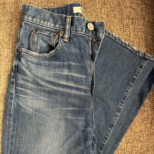 Moussy denim high rise kick flare cropped denim- size 28